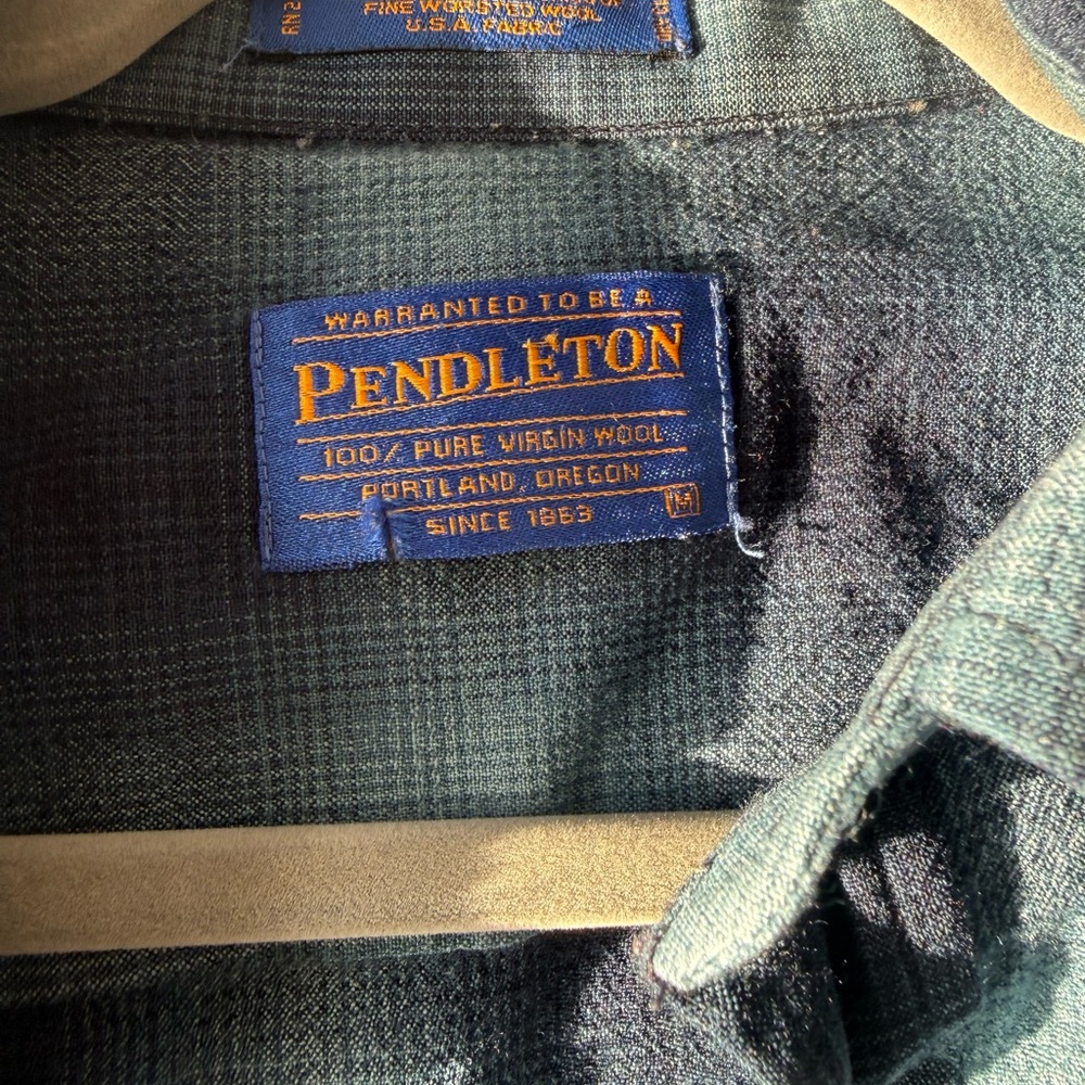 Pendleton Virgin Wool shirt in blue and black